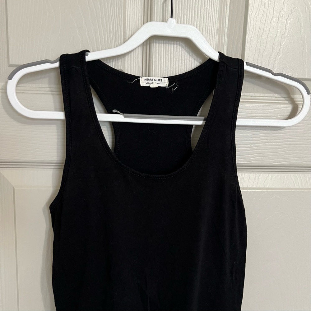 Heart & Hips Black Sleeveless Bodysuit L - Picture 2 of 7